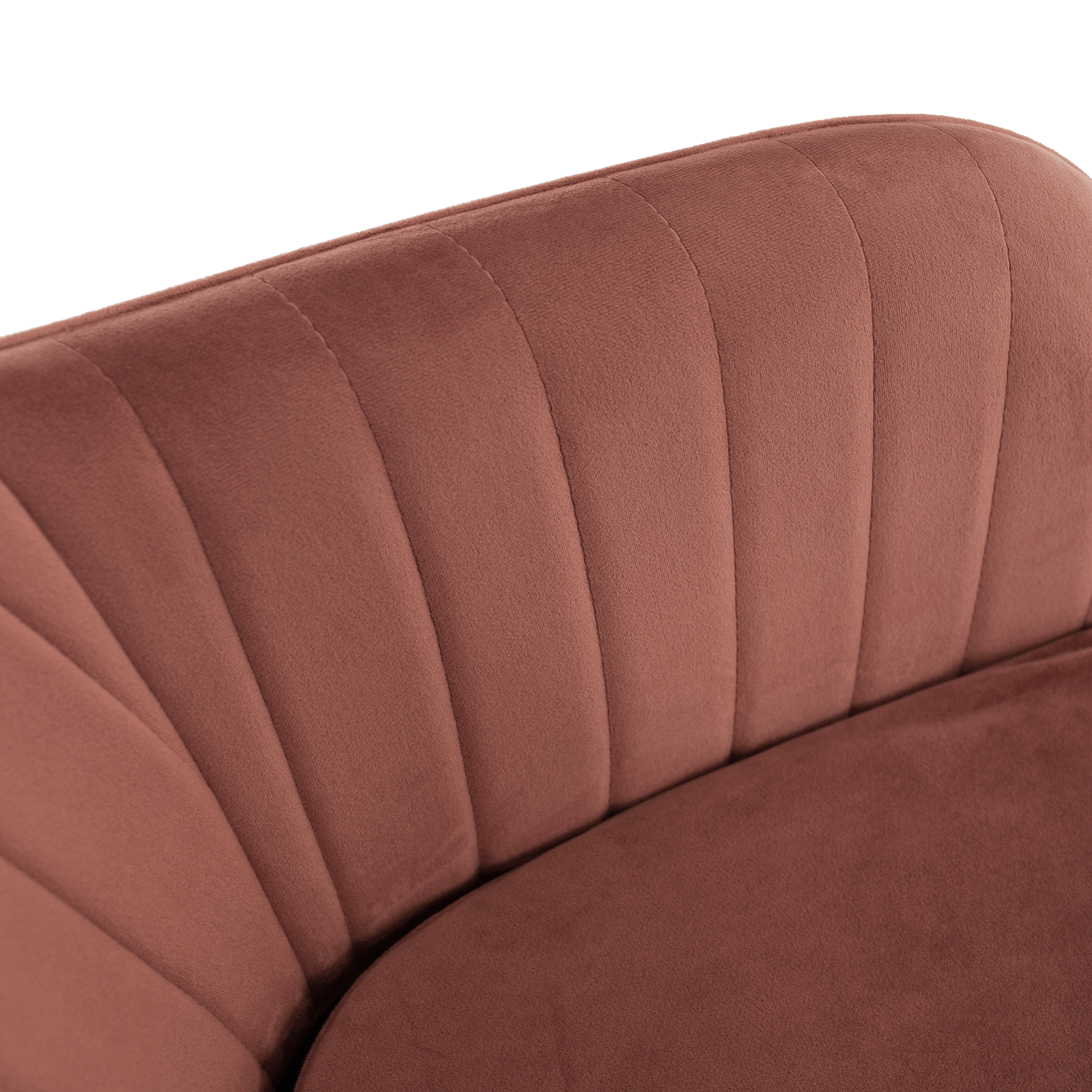 Fotoliu de design, catifea Velvet roz maroniu, ZIRKON — imaginea 17