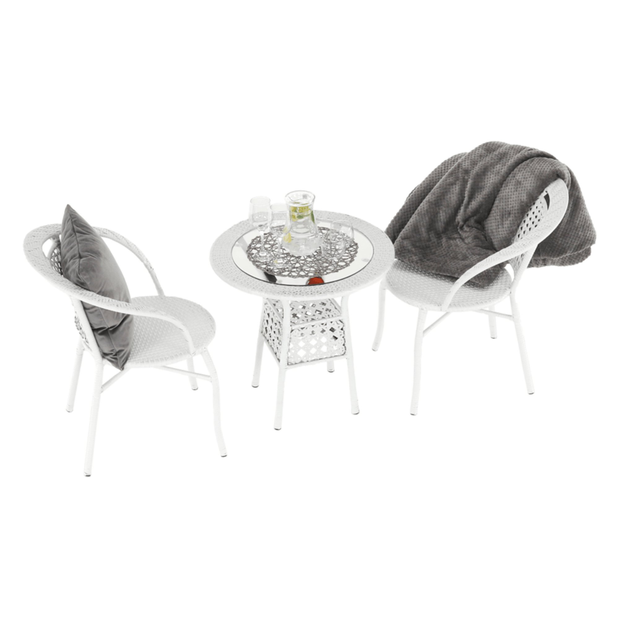 Set ratan de gradina1+2, alb, JENAR — imaginea 17
