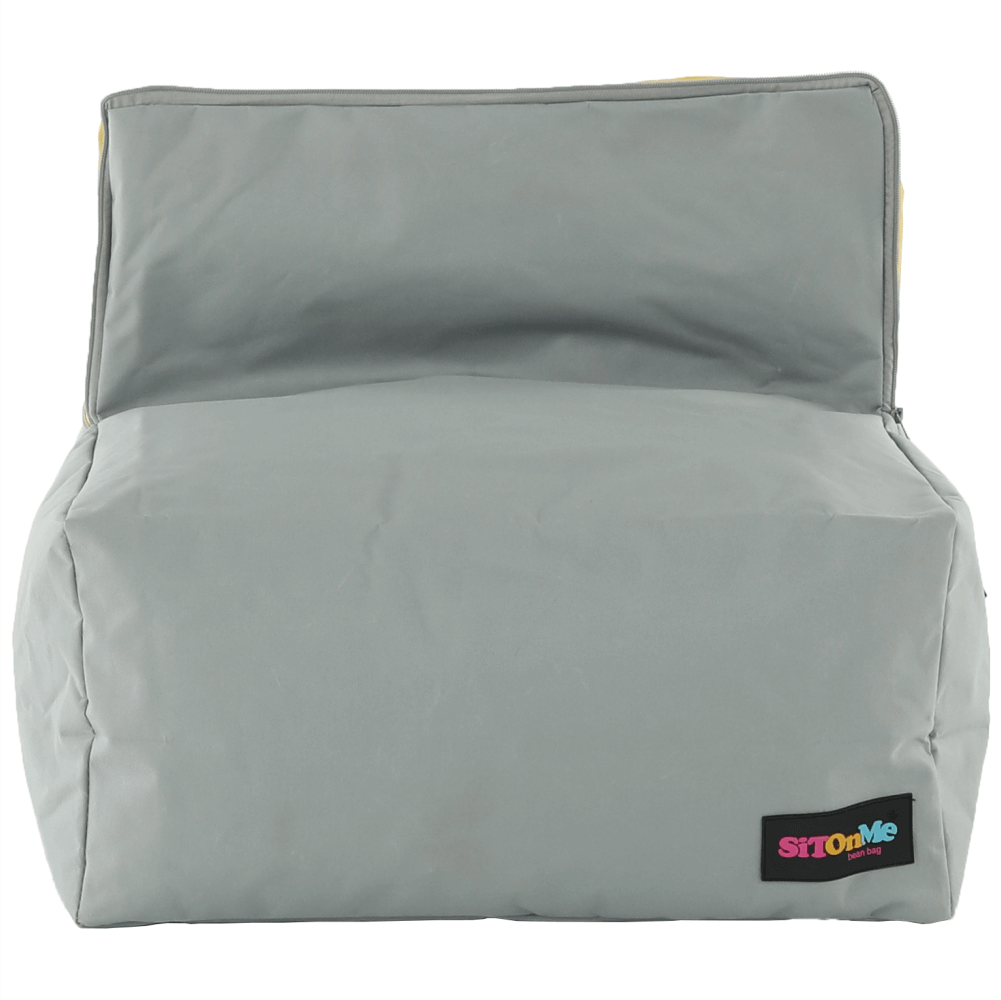 Fotoliu tip sac, gri/material textil verde, ALIMOR — imaginea 7