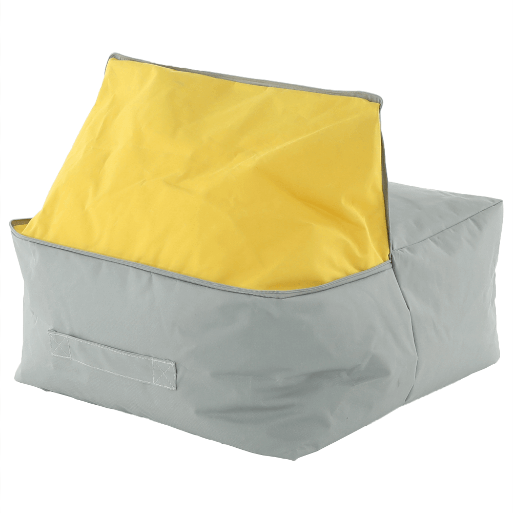 Fotoliu tip sac, gri/material textil verde, ALIMOR — imaginea 9