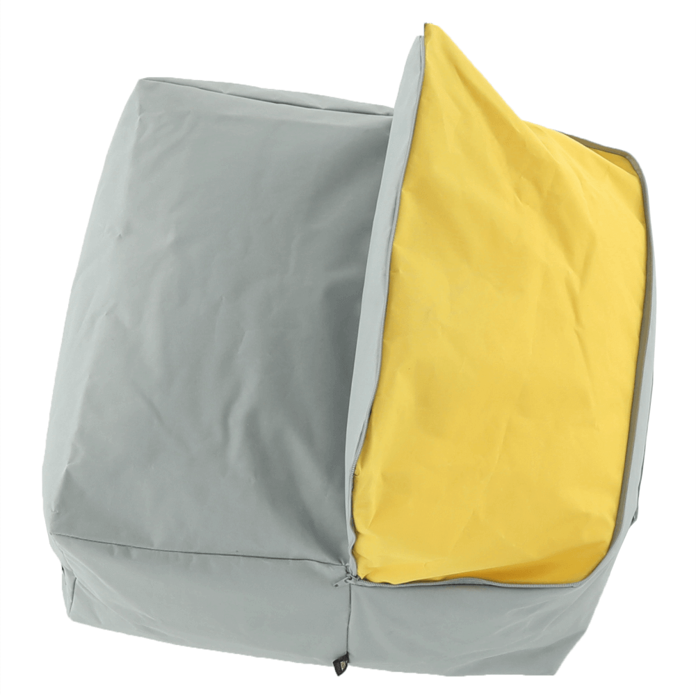 Fotoliu tip sac, gri/material textil verde, ALIMOR — imaginea 12