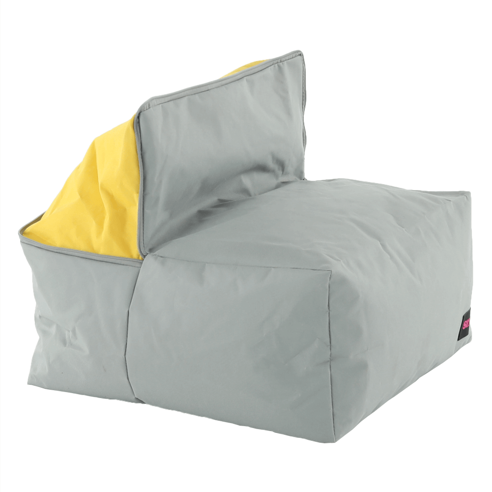 Fotoliu tip sac, gri/material textil verde, ALIMOR — imaginea 13