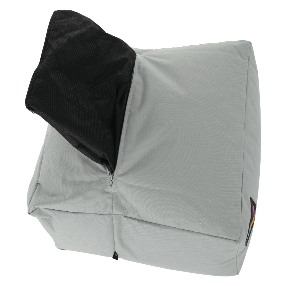 Fotoliu tip sac, gri/material textil verde, ALIMOR — imaginea 19