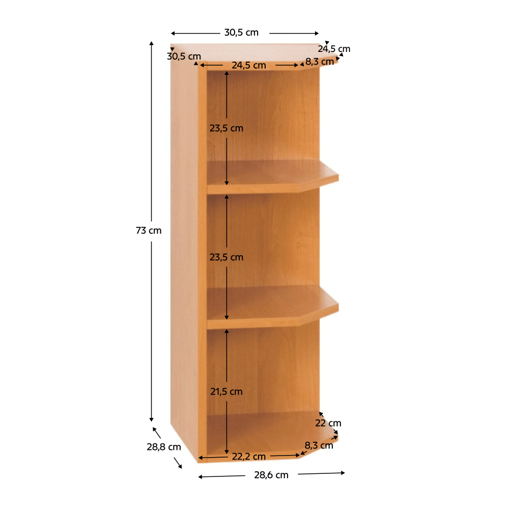 Dulap bucatarie de sus, arin, de dreapta, LORA MDF NEW KLASIK W30N — imaginea 2