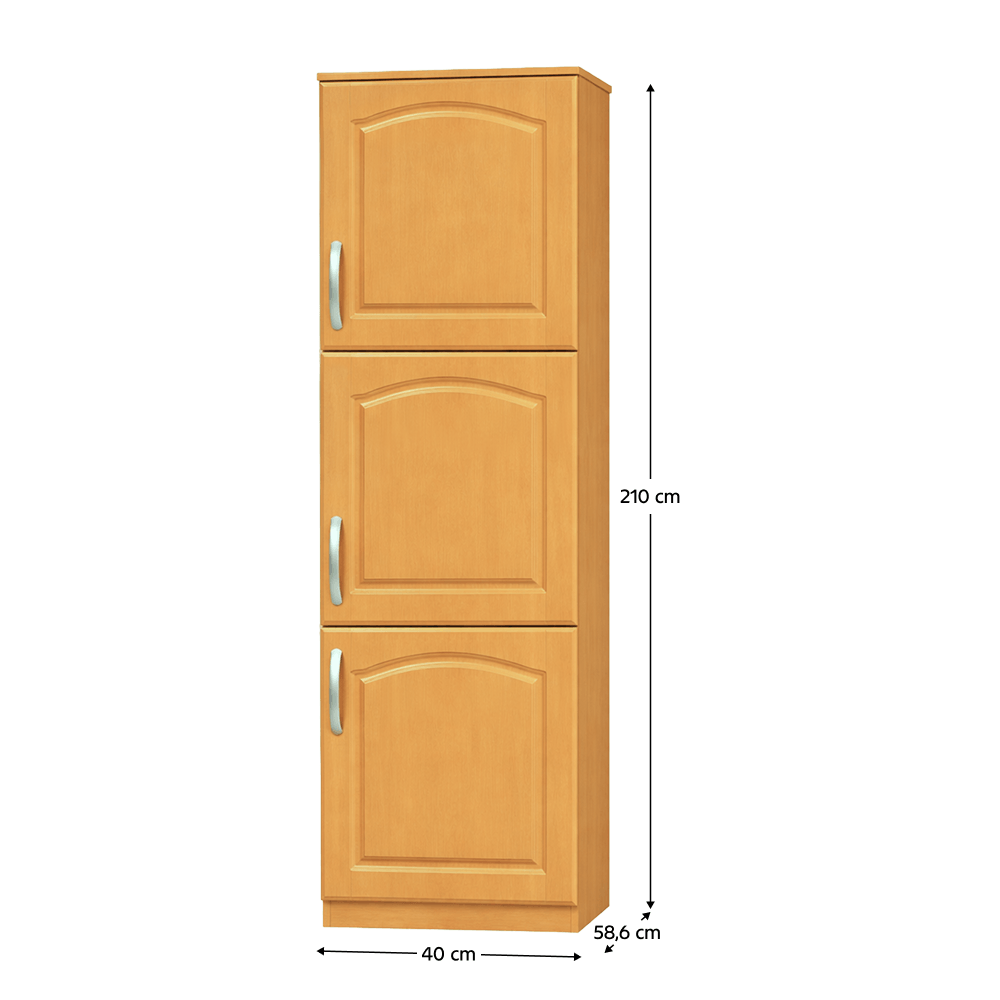 Dulap de bucatarie, pentru alimente, dreapta, arin, LORA MDF NEW KLASIK S40/210/57 — imaginea 3