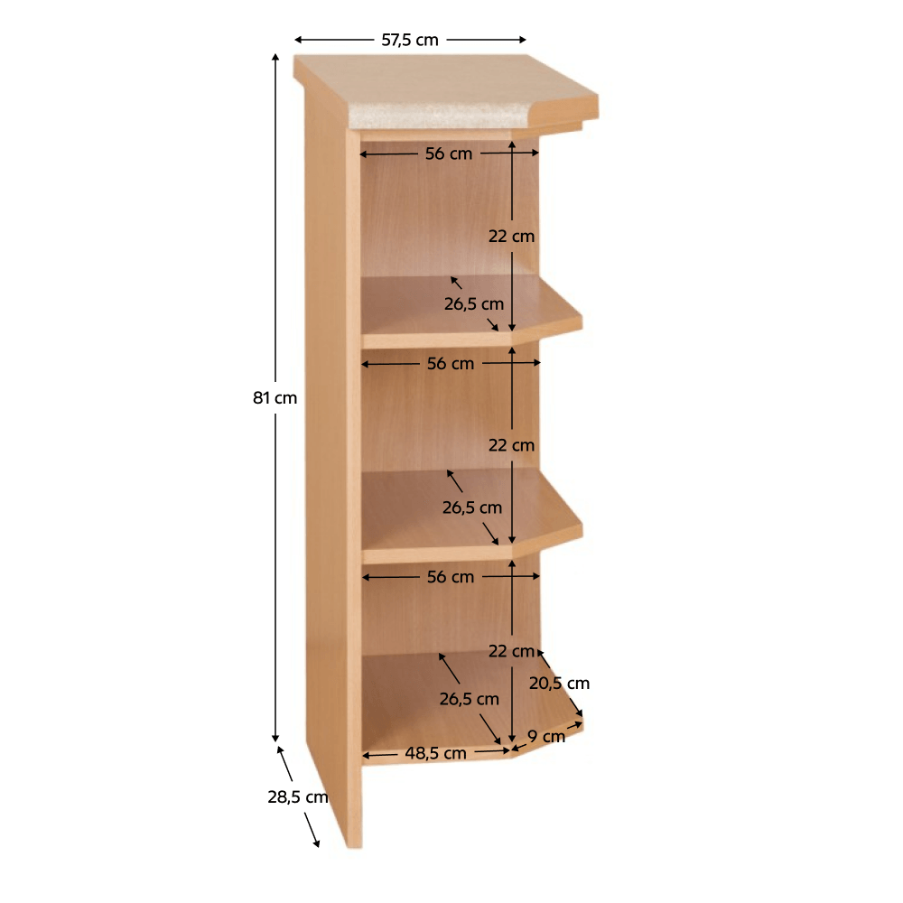 Dulap bucatarie, arin, de dreapta, LORA MDF NEW KLASIK S30N — imaginea 2