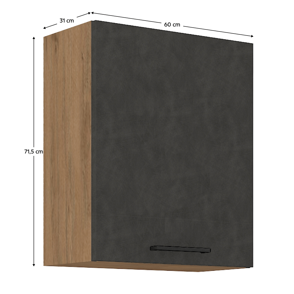 Dulap superior, stejar lancelot/gri mat, VEGA — imaginea 6