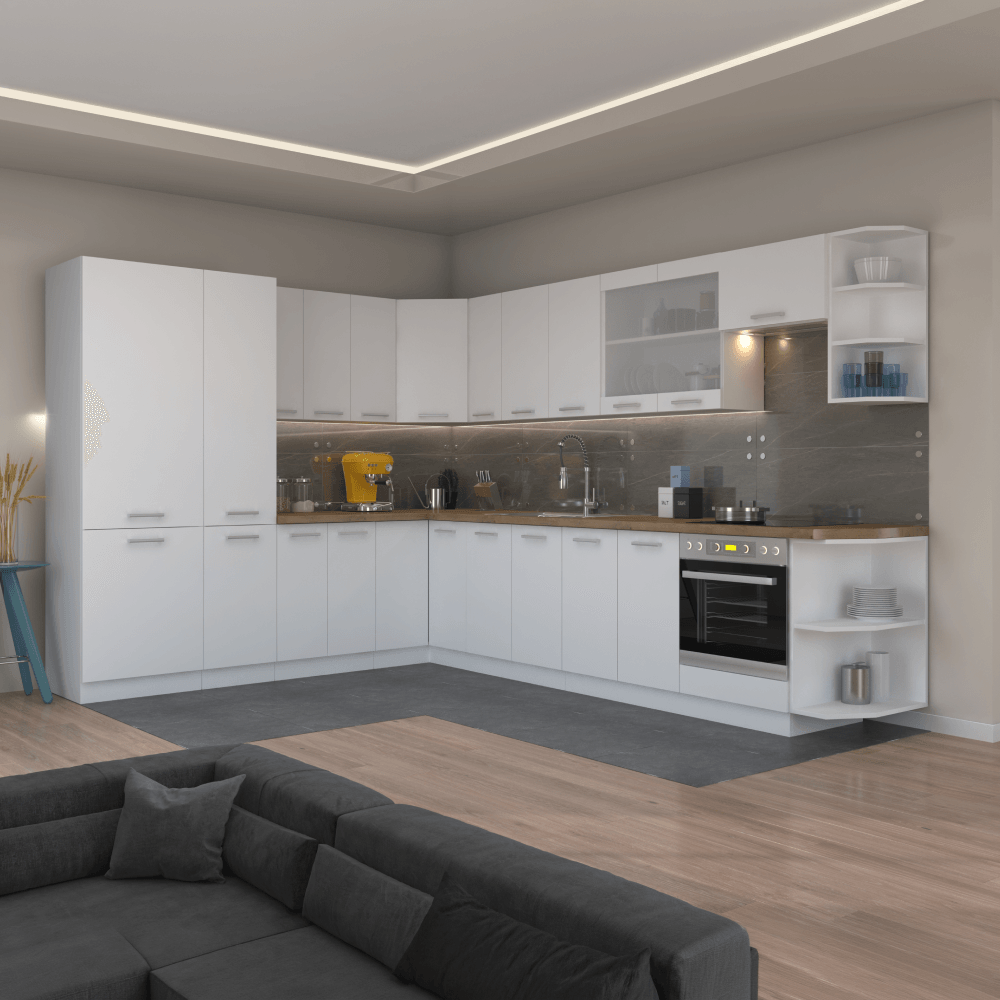 Dulap inferior, alb, SPLIT 40 D 4S BB — imaginea 6