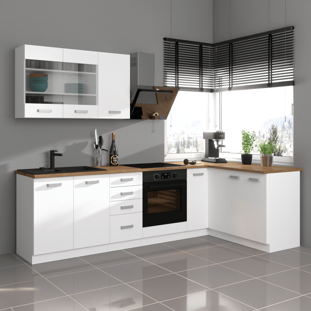 Dulap superior de colt, alb, SPLIT 58x58 GN-72 1F — imaginea 15