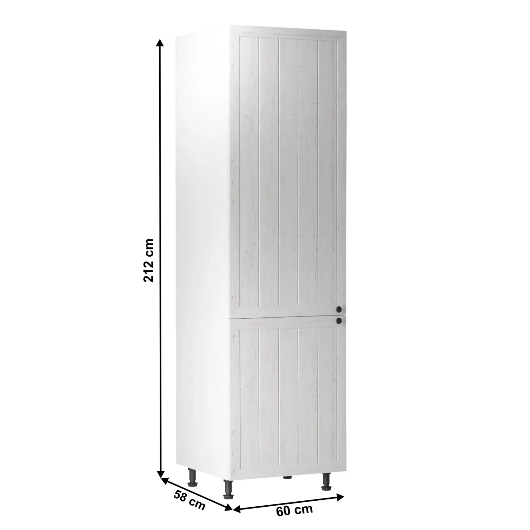 Dulap pentru alimente, alb/pin andersen, stanga, PROVANCE D60R — imaginea 4