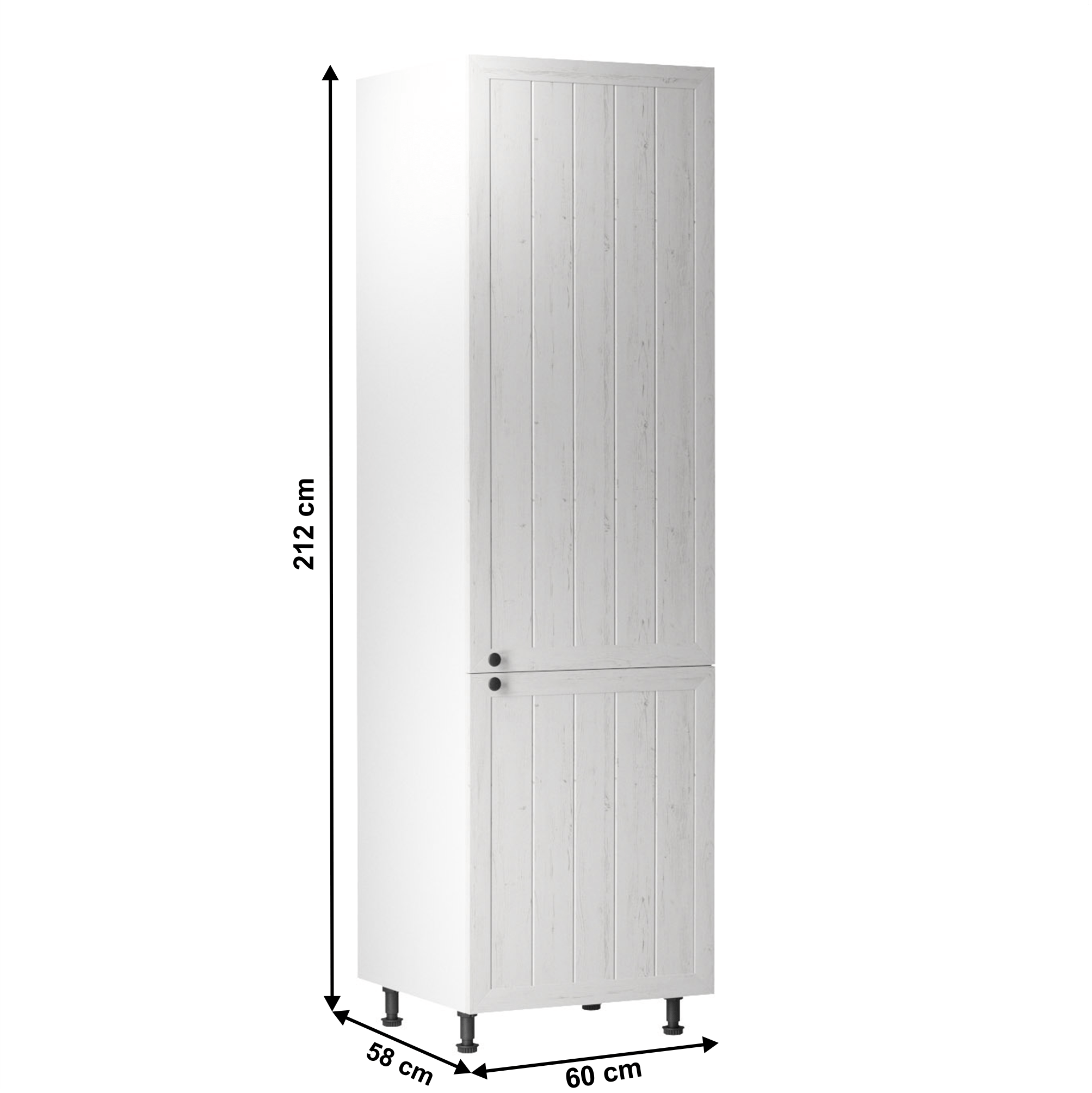 Dulap pentru alimente, alb/pin andersen, dreapta, PROVANCE D60R — imaginea 5