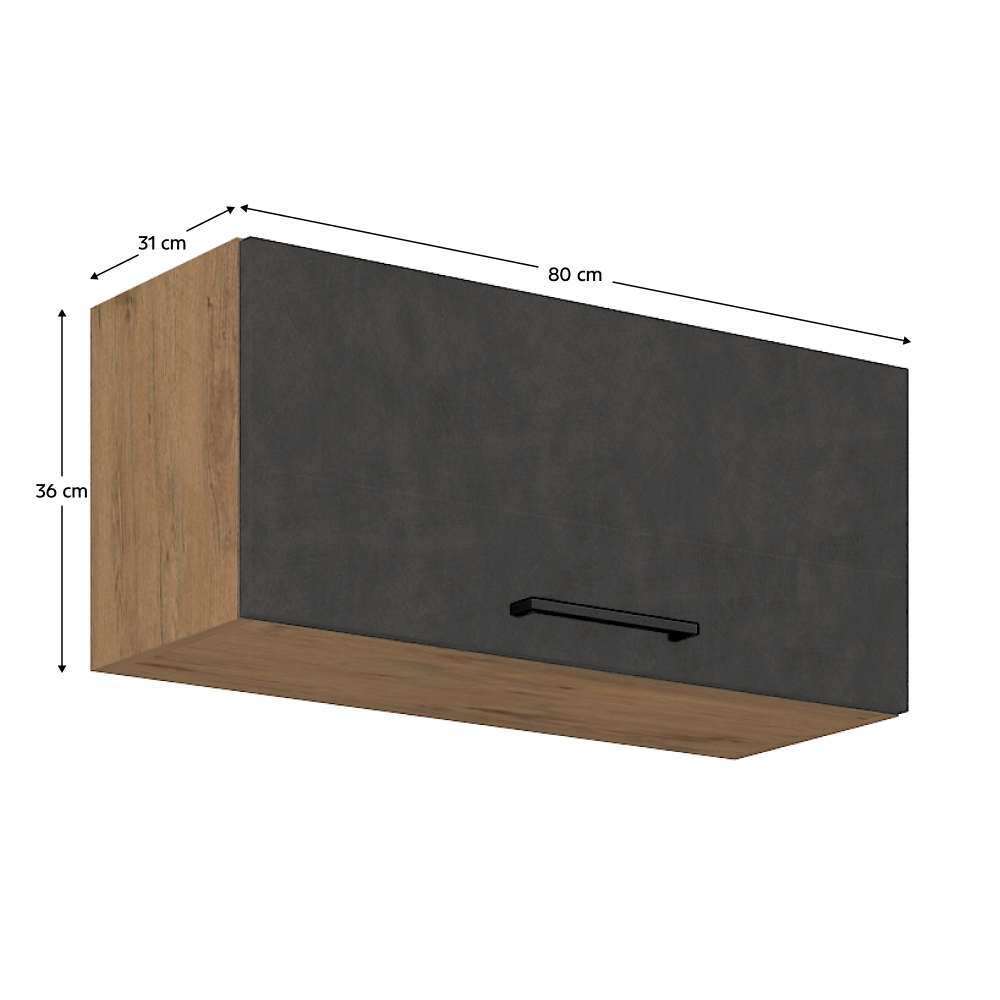 Dulap superior, stejar lancelot/gri mat, VEGA — imaginea 6