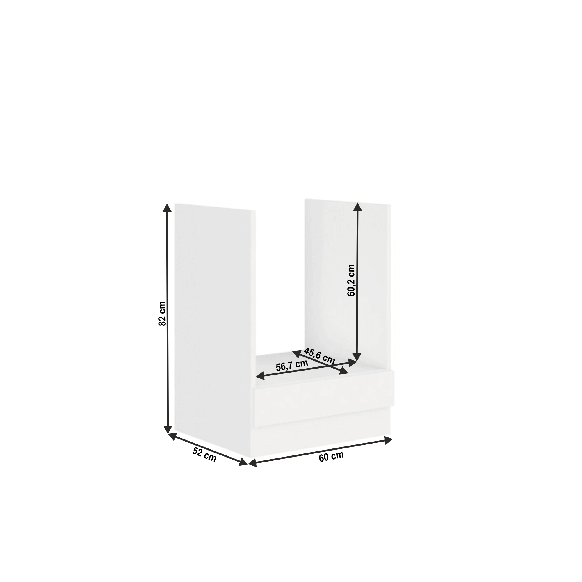 Dulap pentru aragaz, alb, SPLIT 60 DG BB — imaginea 17