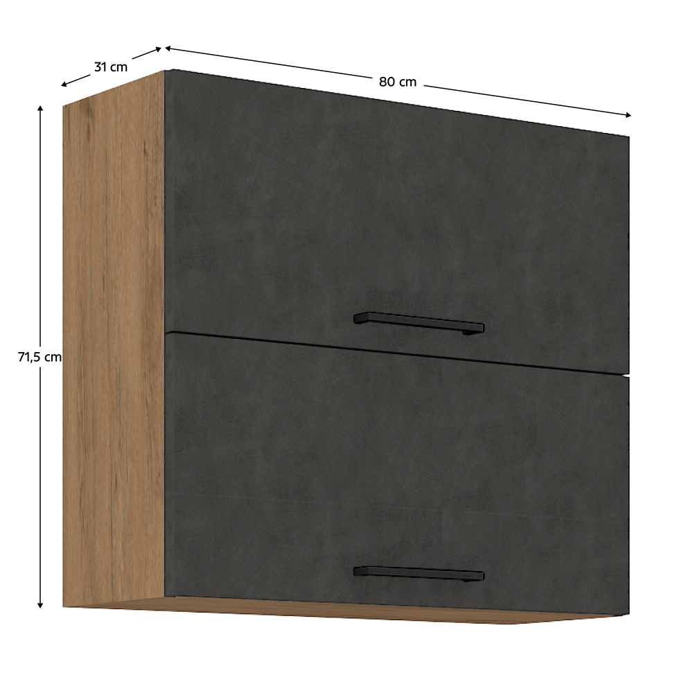 Dulap superior, stejar lancelot/gri mat, VEGA — imaginea 6