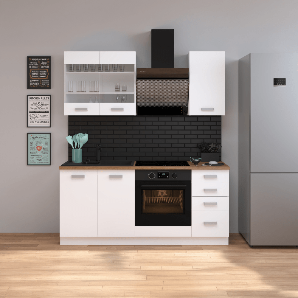 Dulap pentru chiuveta, alb, SPLIT 80 ZL 2F BB — imaginea 6