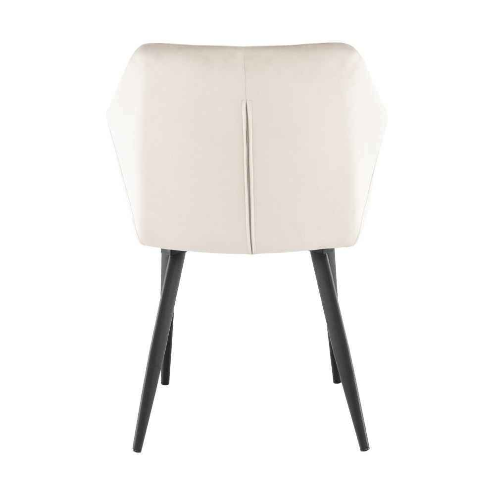 Scaun, material bej / picioare negre, ODOVEL — imaginea 6