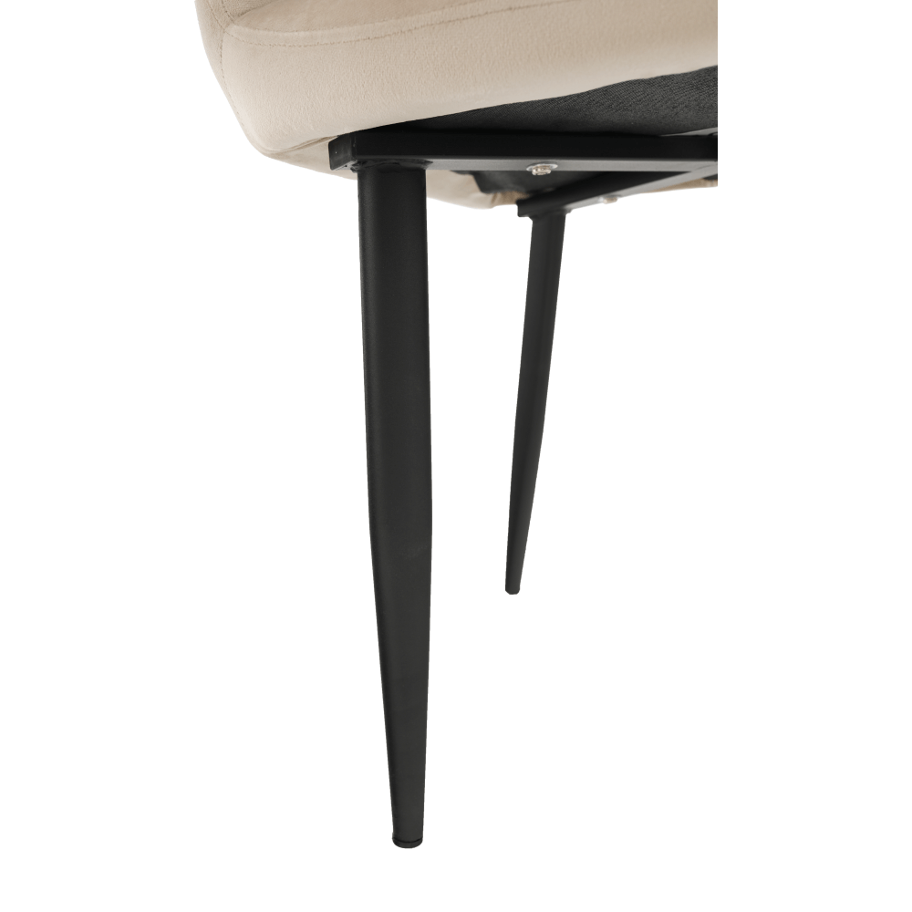 Scaun, material bej / picioare negre, ODOVEL — imaginea 8