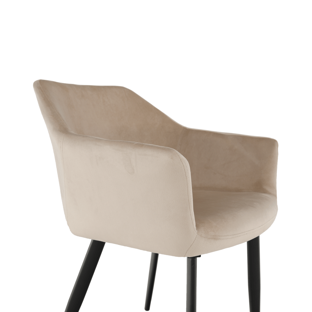 Scaun, material bej / picioare negre, ODOVEL — imaginea 9