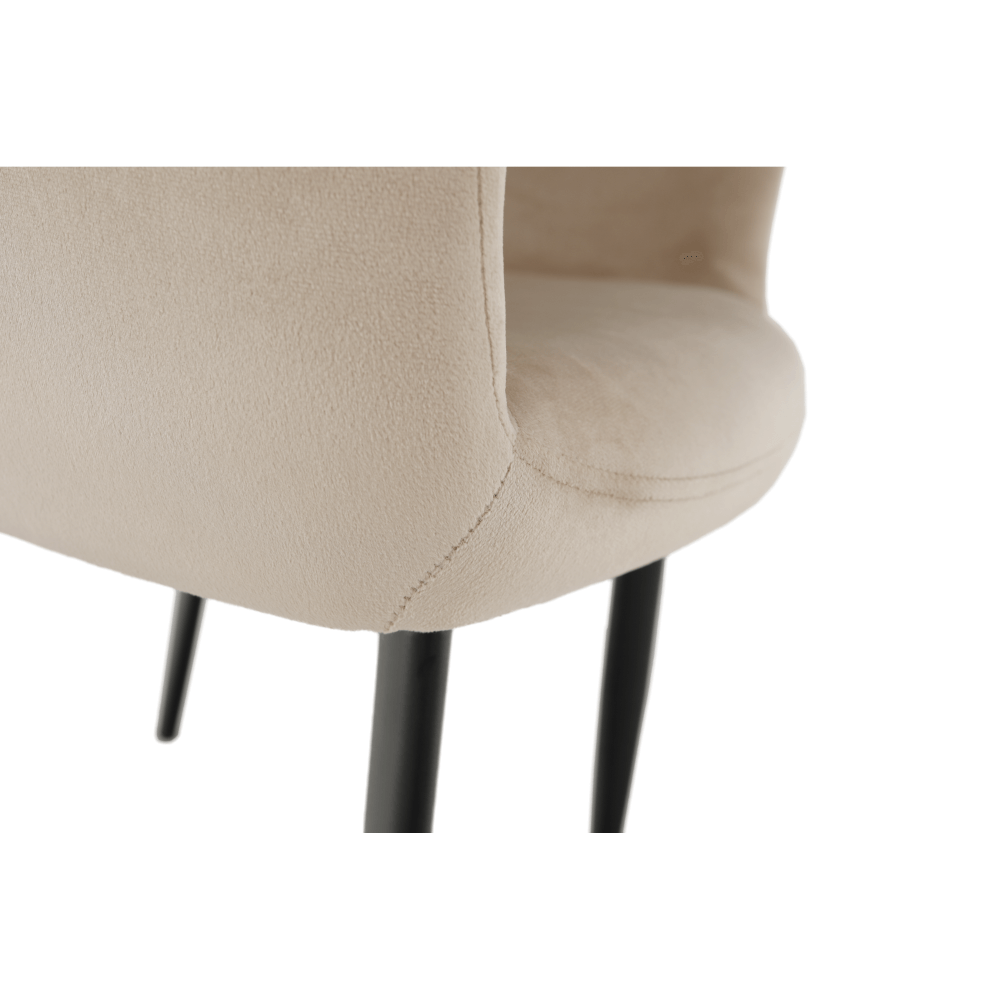 Scaun, material bej / picioare negre, ODOVEL — imaginea 10