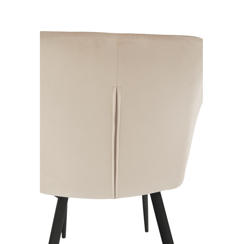 Scaun, material bej / picioare negre, ODOVEL — imaginea 12