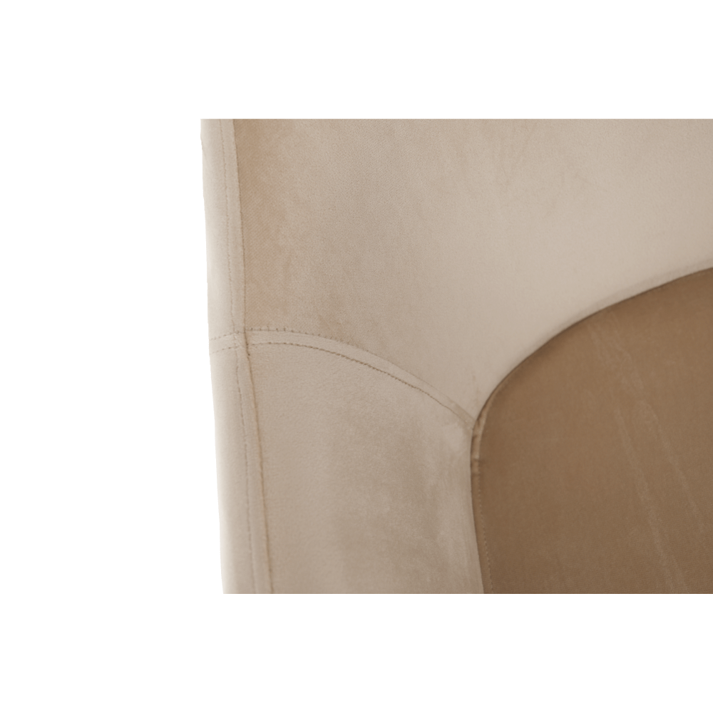 Scaun, material bej / picioare negre, ODOVEL — imaginea 16