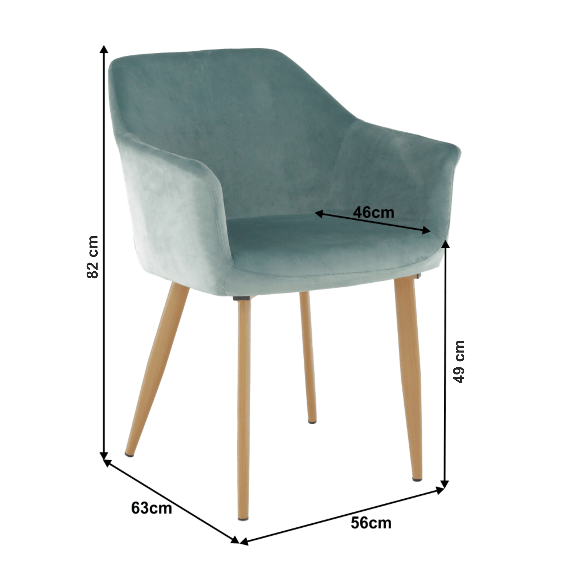 Scaun, material menta / fag, ODOVEL — imaginea 17