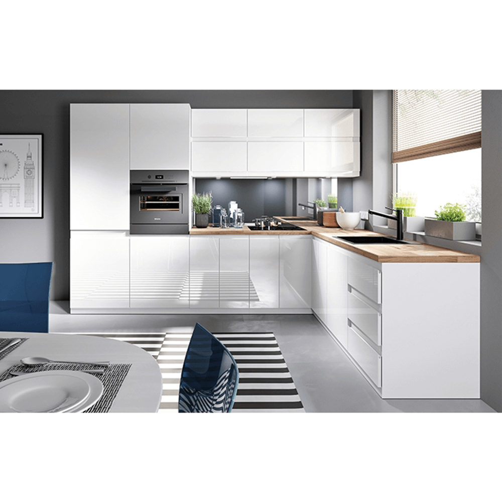 Dulap pentru frigider, alb/alb luciu extra ridicat, de dreapta, AURORA D60ZL — imaginea 8