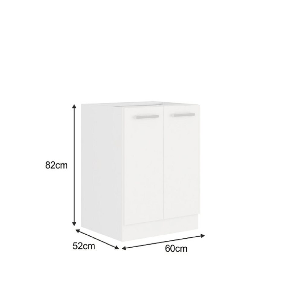 Dulap inferior, alb, SPLIT 60 D 2F BB — imaginea 2