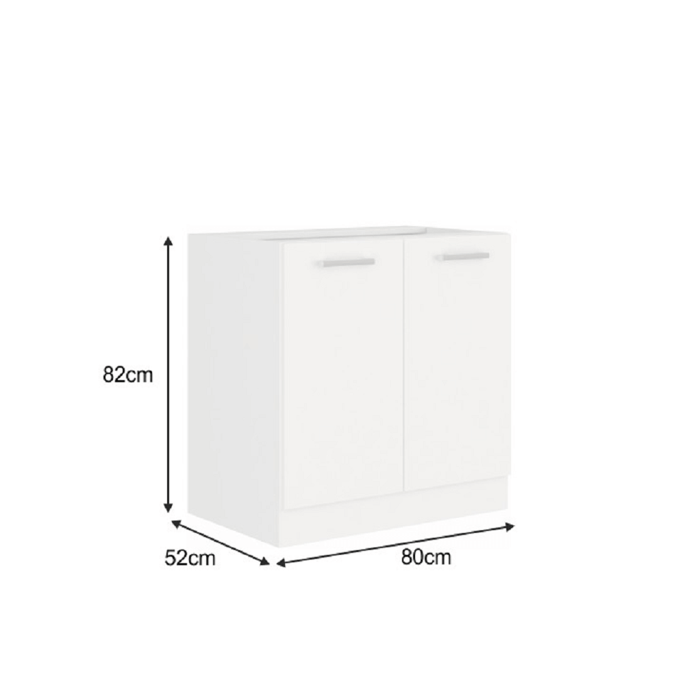 Dulap inferior, alb, SPLIT 80 D 2F BB — imaginea 2