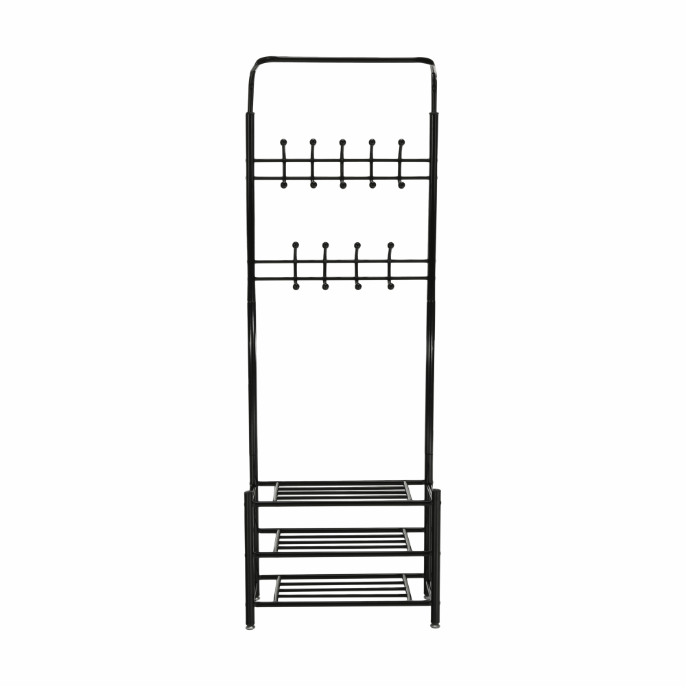 Cuier cu dulap pt. incaltaminte, metal negru, BARNUM — imaginea 3