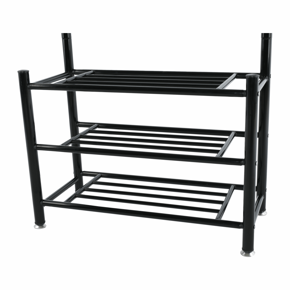 Cuier cu dulap pt. incaltaminte, metal negru, BARNUM — imaginea 8