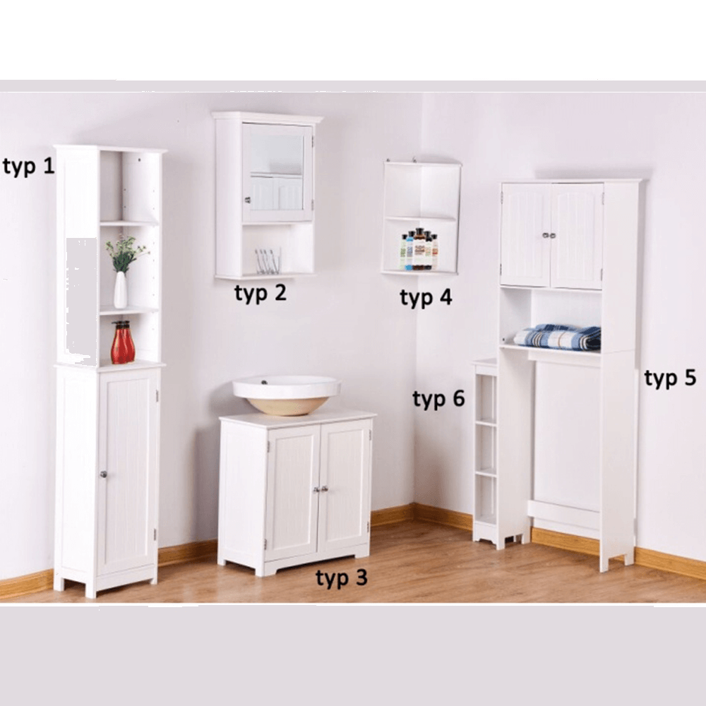 Dulap suspendat cu oglinda, alb, ATENE TYPUL 2 — imaginea 2