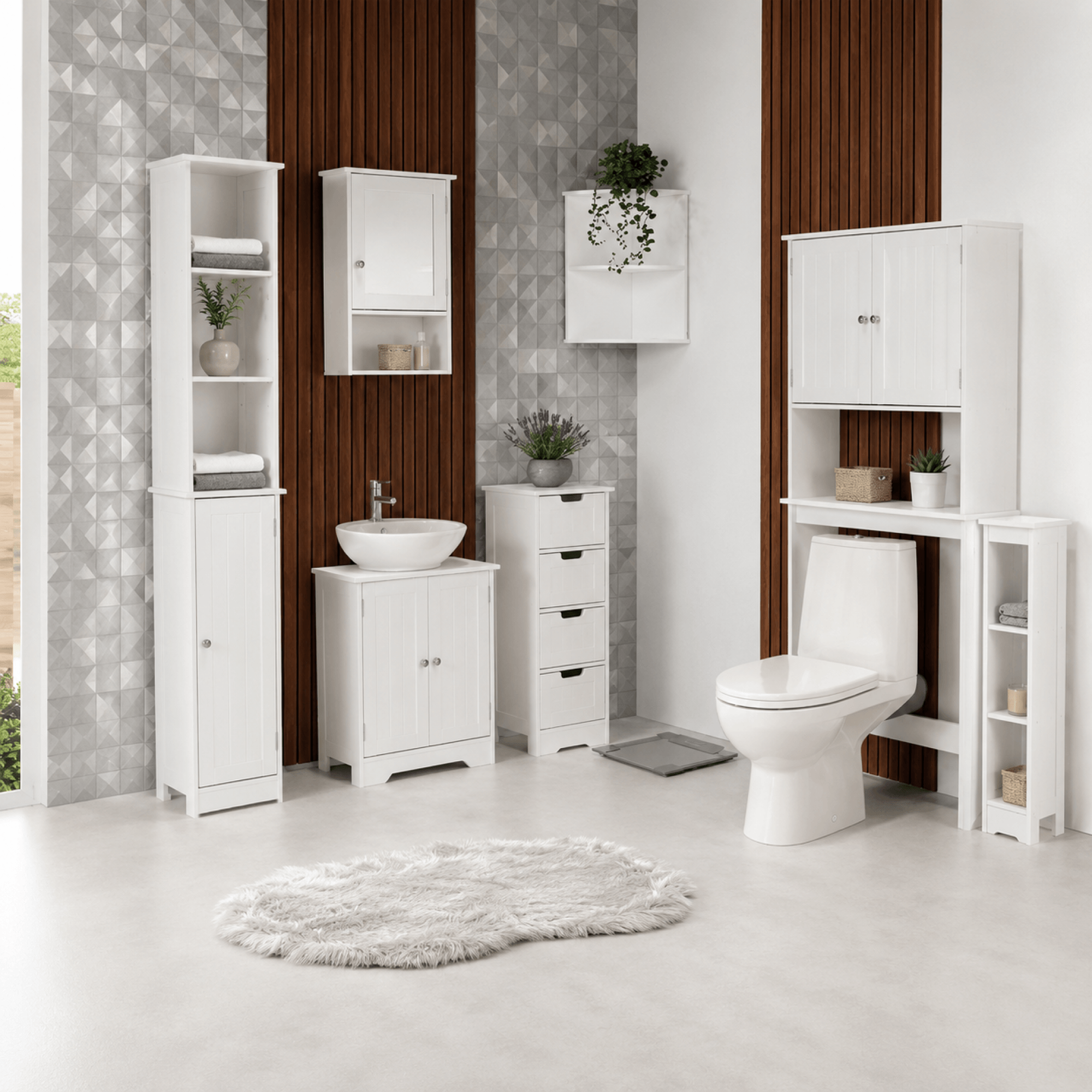 Dulap suspendat cu oglinda, alb, ATENE TYPUL 2 — imaginea 18