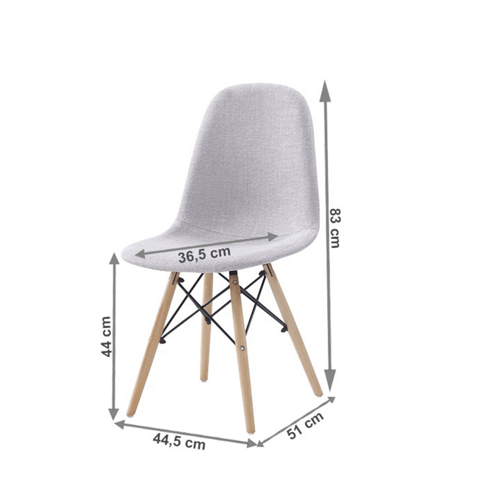 Scaun dining, gri deschis, DARELA NEW — imaginea 2