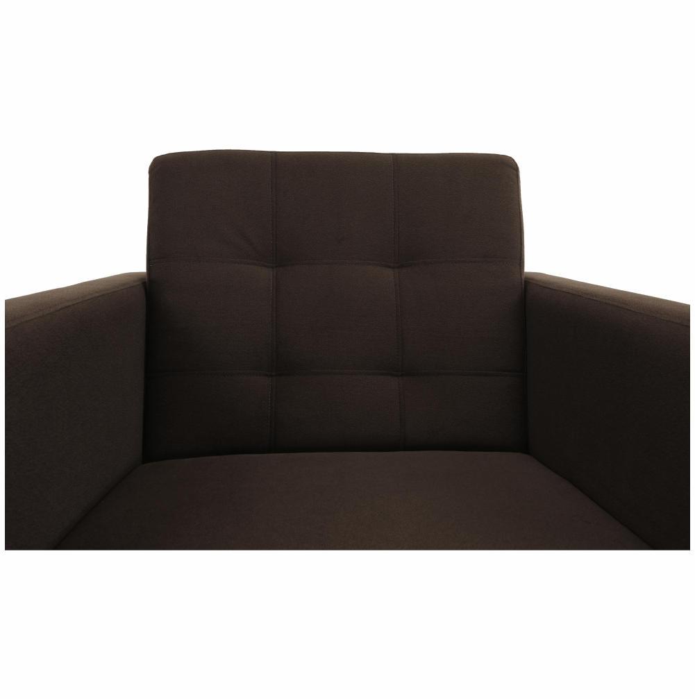Fotoliu tapitat, material ciocolatiu, AMEDIA — imaginea 7