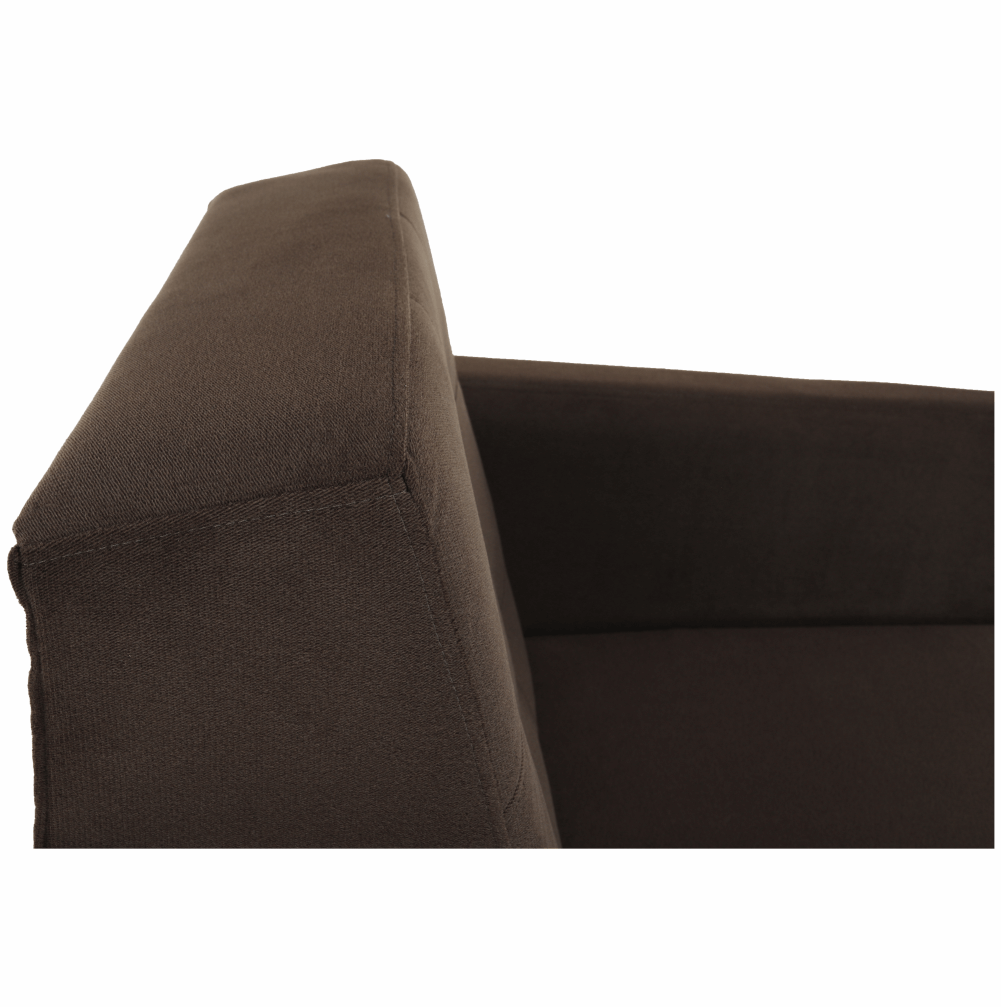 Fotoliu tapitat, material ciocolatiu, AMEDIA — imaginea 10