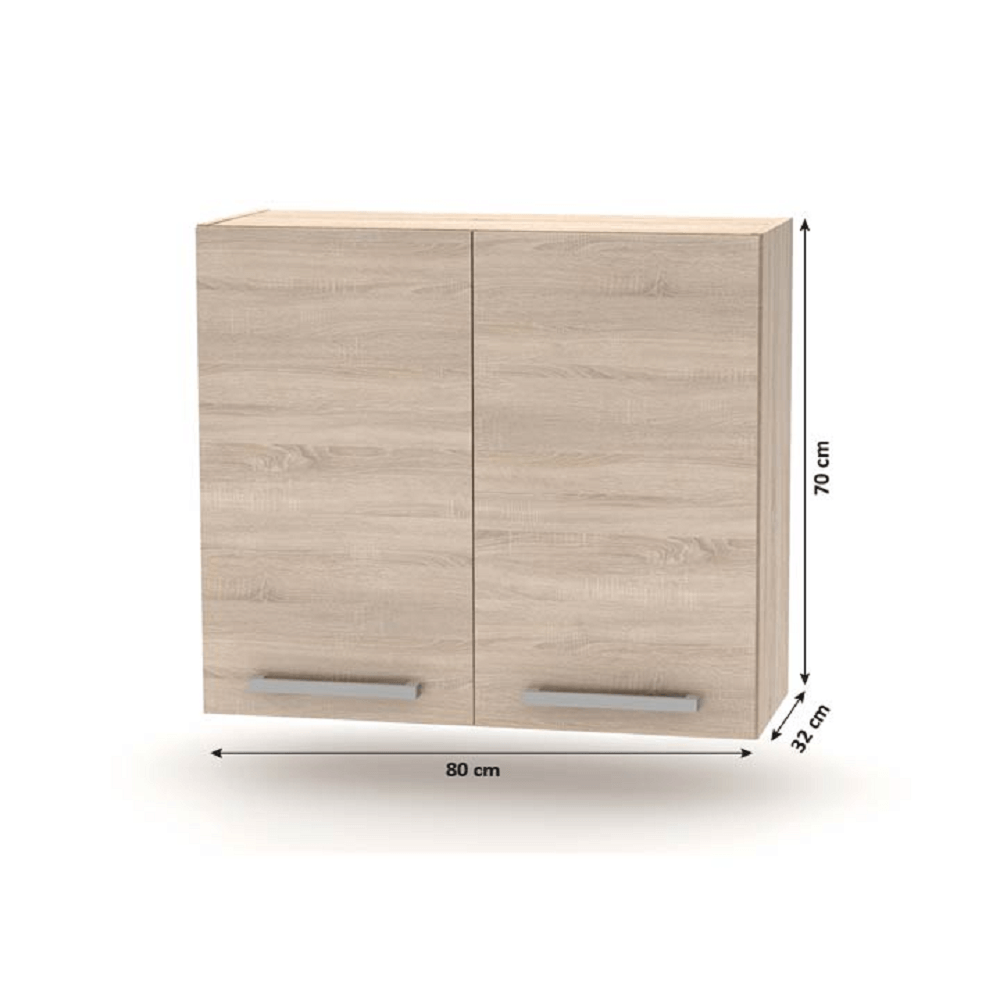 Cabinet superior 2DV, stejar sonoma, NOVA PLUS NOPL-014-OH — imaginea 2