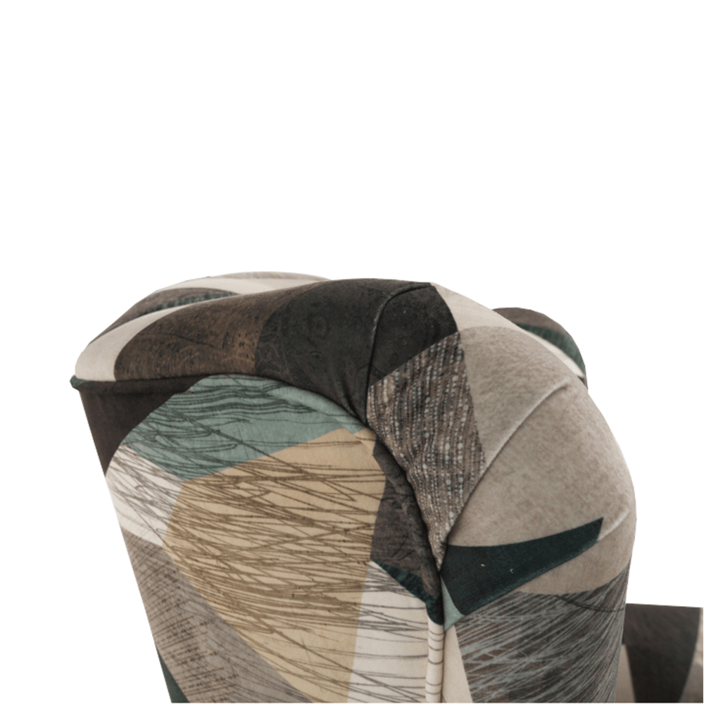 Fotoliu, material maro-verde cu model, CHARLOT — imaginea 13
