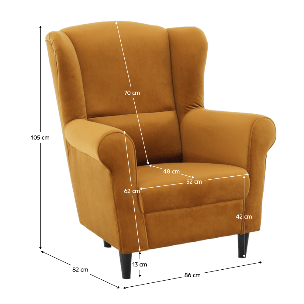 Fotoliu, material mustar, CHARLOT — imaginea 12