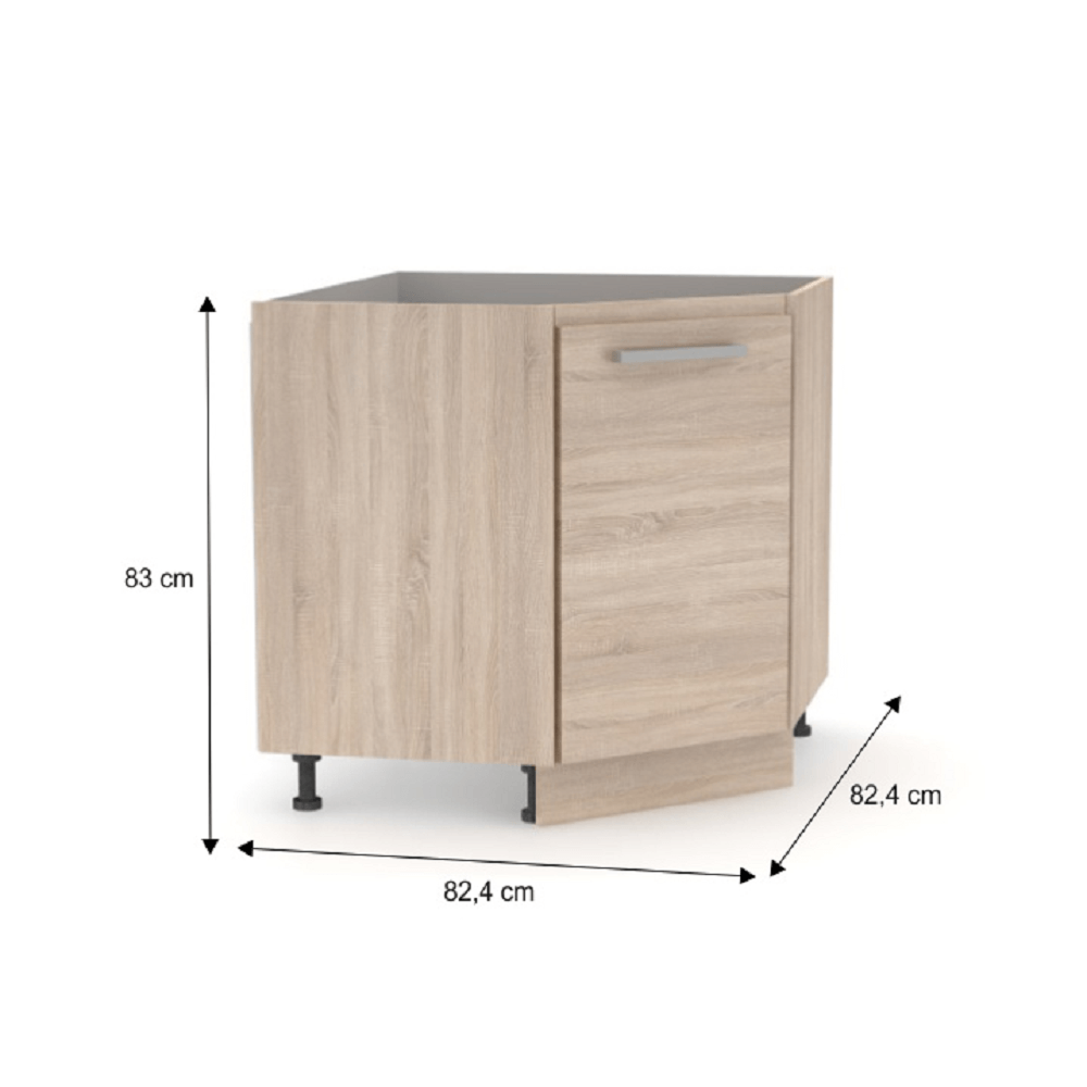 Cabinet inferior de colt, stejar sonoma, universala, NOVA PLUS NOPL-065-RS — imaginea 3