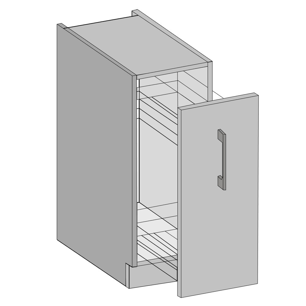 Cabinet inferior cu cos pull-out, stejar Lancelot, VEGA D15 CARGO BB — imaginea 13
