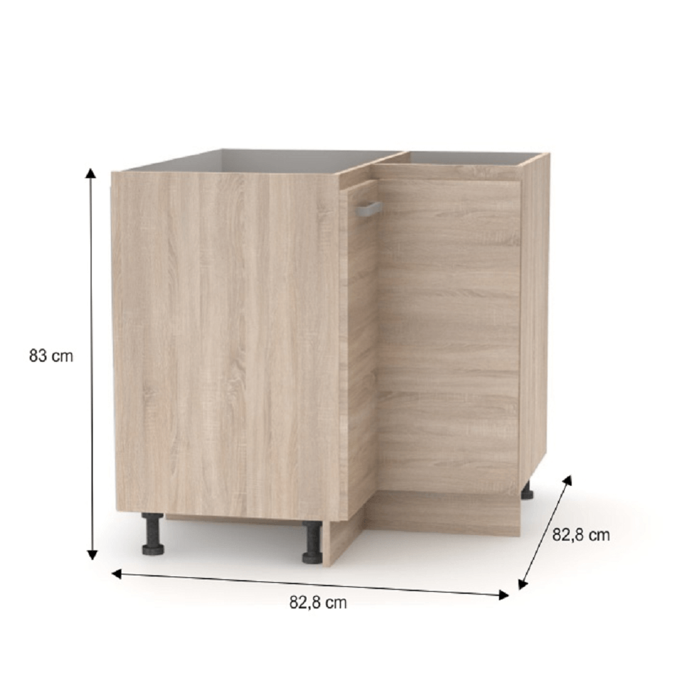 Cabinet inferior de colt, stejar sonoma, universala, NOVA PLUS NOPL-061-RS — imaginea 2