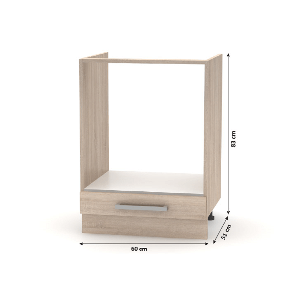 Dulap inferior pentru aragaz 60, stejar sonoma, NOVA PLUS NOPL-059-0S — imaginea 4