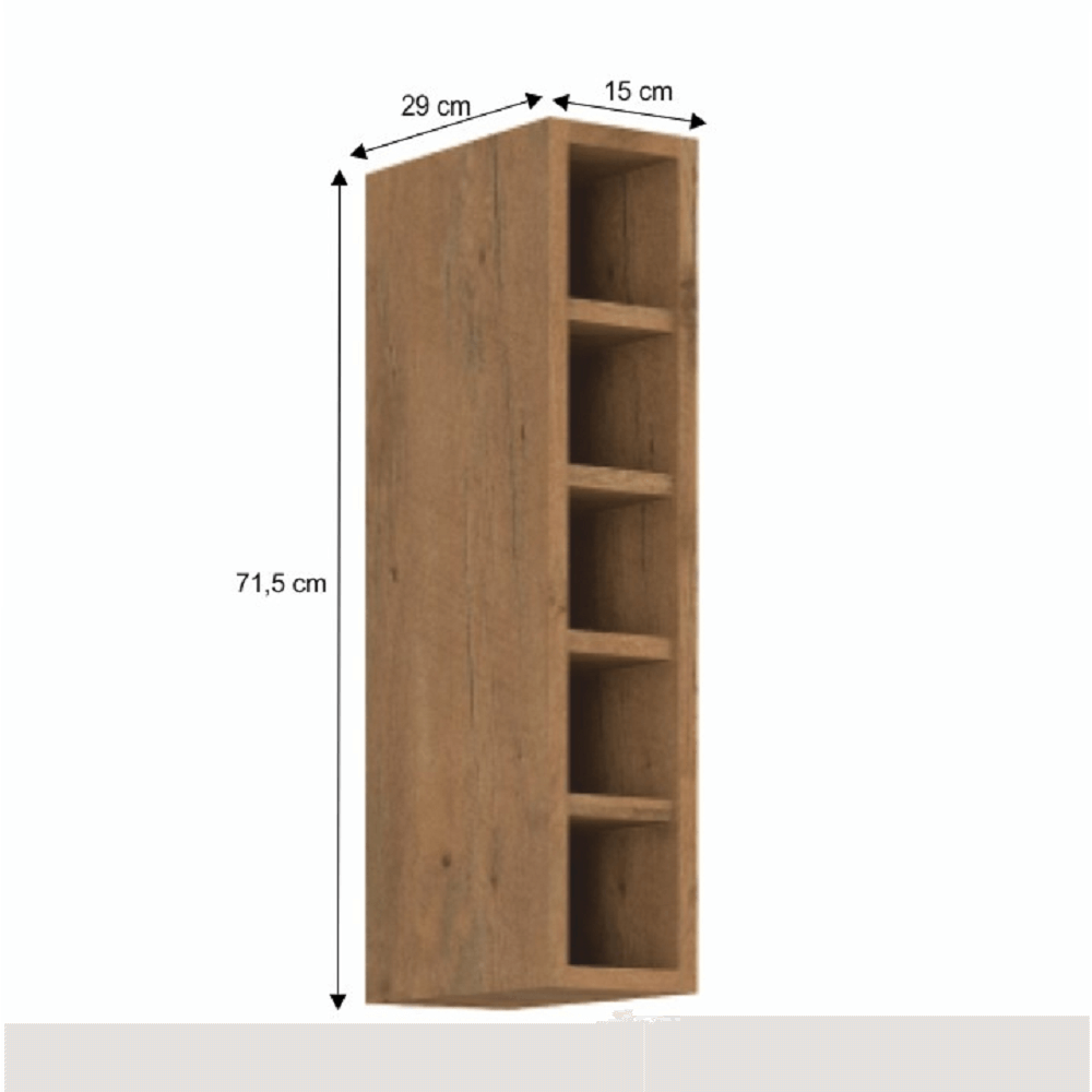 Cabinet superior cu rafturi, stejar Lancelot, VEGA 15 G-72 OTW — imaginea 4
