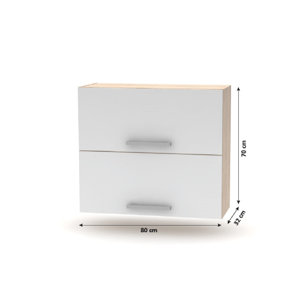 Cabinet superior batant 2DV, stejar sonoma — imaginea 2