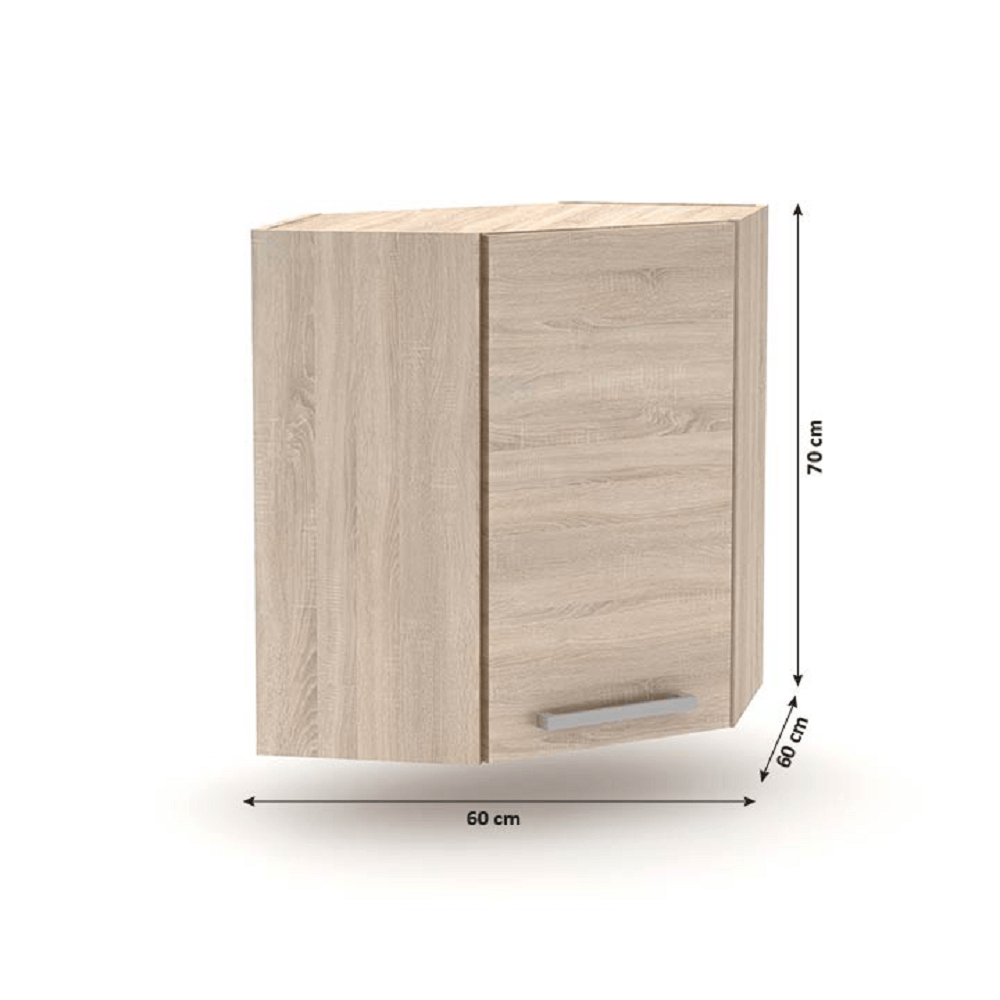 Cabinet superior de colt, stejar sonoma — imaginea 2