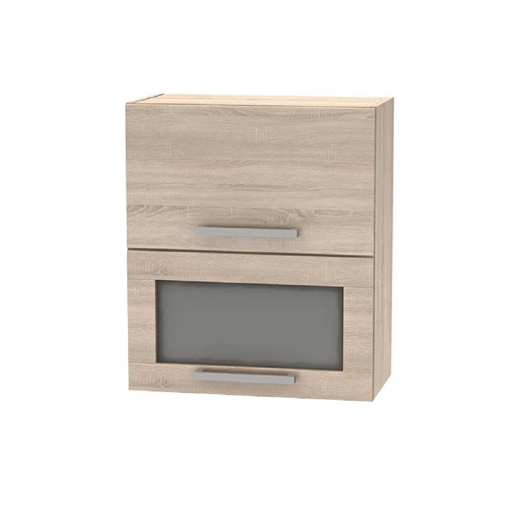 Cabinet superior batant cu sticla 2DV, stejar sonoma