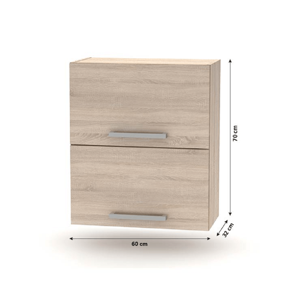 Cabinet superior batant 2DV, stejar sonoma — imaginea 2