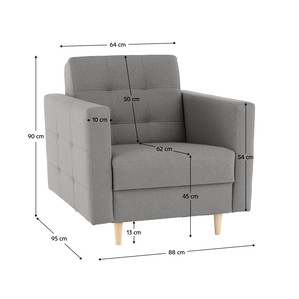 Fotoliu complet tapitat, material textil — imaginea 15