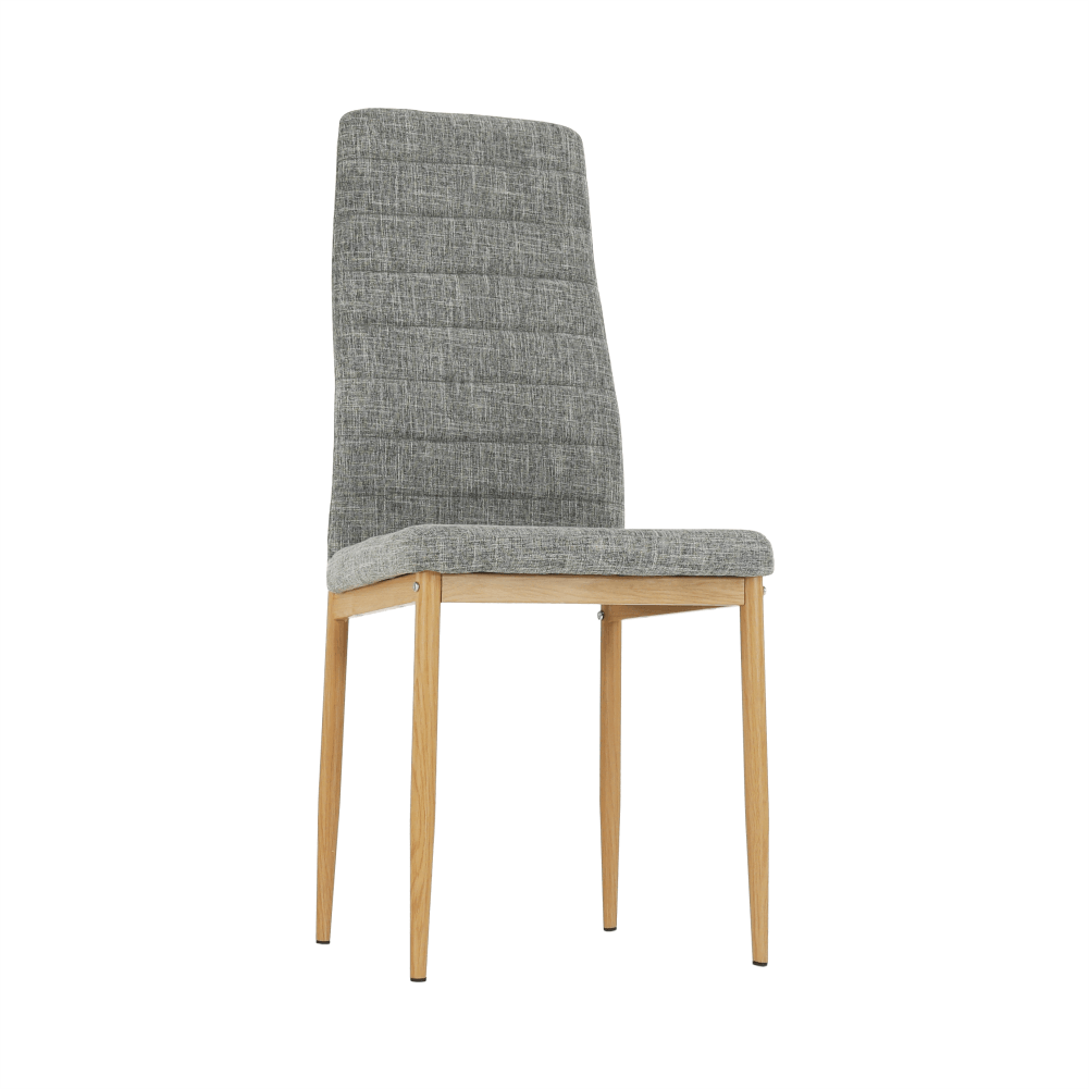 Scaun, material textil gri deschis/cadru metalic fag, COLETA NOVA — imaginea 2